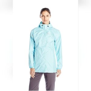 Helly Hansen Women's Bellevue Waterproof Jacket Teal Gingham Plaid Size XS